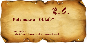 Mehlmauer Ottó névjegykártya