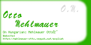 otto mehlmauer business card